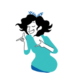 Ilustration d'une future maman qui découvre VanillaMilk
