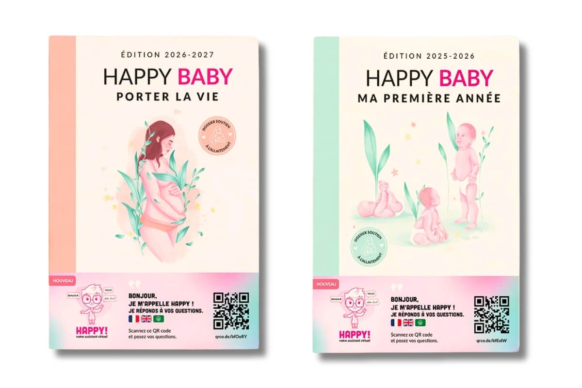 Livrets Happy Baby de La Boîte Rose enrichis par VanillaMilk sur la thématique allaitement